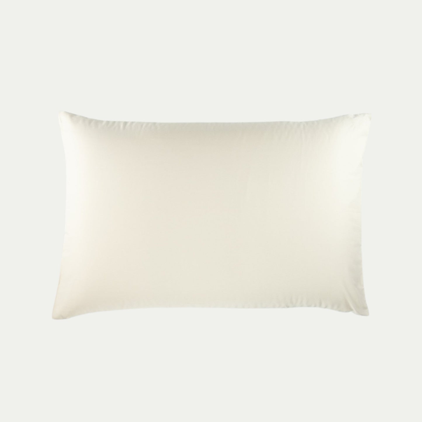 Organic cotton pillowcase in egg shell white